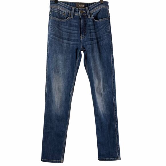 DU/ER L2X Performance Denim Mid Rise Straight Jeans Slim Fit Blue Size 28 x 30 - Picture 2 of 15